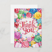 小さなキャカラフルンドランドサンキューカード サンキューカード (正面/裏面)