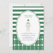 小さなキャディーが途中で緑 招待状 (正面)