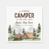 小さなキャンパーが途中にある男の赤ちゃんシャワー スタンダードカクテルナプキン (正面)