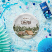小さなキャンパーが途中にある男の赤ちゃんシャワー ペーパープレート (パーティー)