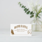 小さなキャンパーの冒険の赤ちゃんシャワーおむつラッフル エンクロージャーカード (スタンド正面)