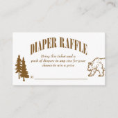 小さなキャンパーの冒険の赤ちゃんシャワーおむつラッフル エンクロージャーカード (正面)