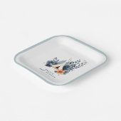 小さなキャンパーの森の赤ちゃんシャワー ペーパープレート (傾斜あり)