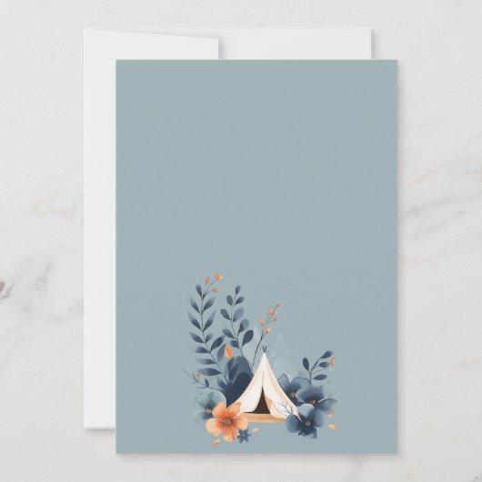 小さなキャンパーフォレストベビーシャワー招待状 招待状 (裏面)