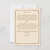 小さなキャンパー冒険ボホ赤ちゃんシャワー サンキューカード (裏面)