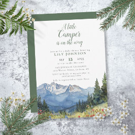 小さなキャンパー山の野生の花の赤ちゃんシャワー 招待状