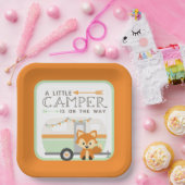 小さなキャンパーRVキャンパー赤ちゃんシャワーオレンジ ペーパープレート (パーティー)