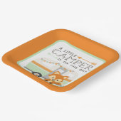 小さなキャンパーRVキャンパー赤ちゃんシャワーオレンジ ペーパープレート (傾斜あり)