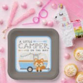 小さなキャンパーRVキャンパー赤ちゃんシャワーブラウン ペーパープレート (パーティー)