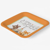小さなキャンパーteepee赤ちゃんシャワーオレンジ ペーパープレート (傾斜あり)
