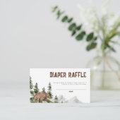 小さなキャンピングカーおむつラッフルボーイベビーシャワー エンクロージャーカード (スタンド正面)