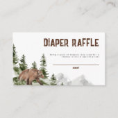 小さなキャンピングカーおむつラッフルボーイベビーシャワー エンクロージャーカード (正面)