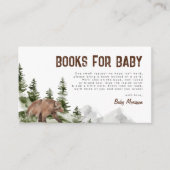 小さなキャンピングカーの熊の本男の赤ちゃんシャワー エンクロージャーカード (正面)