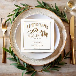 小さなキャンピングボーホベイビーシャワーパーソナライズされた スタンダードカクテルナプキン