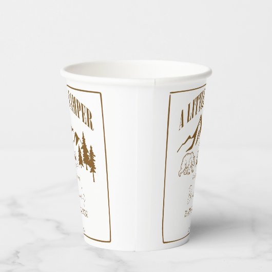 小さなキャンピングボーホベイビーシャワーパーソナライズされた 紙コップ (右)