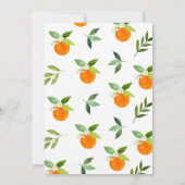 小さなキューティーグリーン花のファーストバースデー 招待状 (裏面)