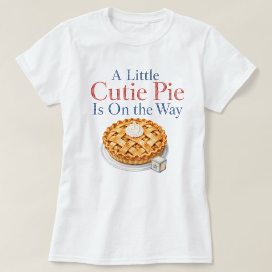 小さなキューティーパイのベビーシャワー Tシャツ (デザイン正面)