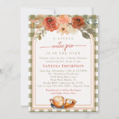 小さなキューティーピー エレガント フラワーフォール ベイビーシャワー 招待状 (正面)