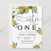 小さなキュートなシトラス誕生日招待状 招待状 (正面)