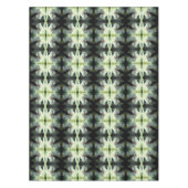 小さなキリギリスの白いツツジの花の抽象芸術 テーブルクロス (正面)