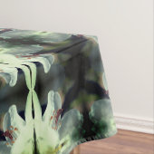 小さなキリギリスの白いツツジの花の抽象芸術 テーブルクロス (インサイチュ)