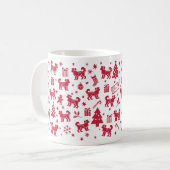 小さなギリシャの国内犬のクリスマスデザイン コーヒーマグカップ (正面左)