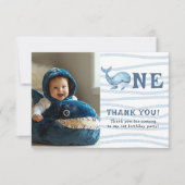 小さなクジラの1歳の誕生日 海の中ですくすく サンキューカード (正面)