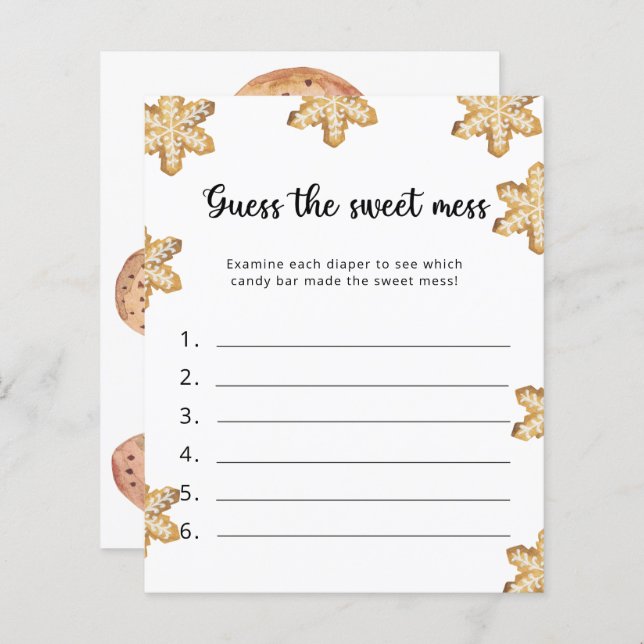 小さなクッキー – 甘い混乱ゲームを推測 (正面/裏面)