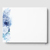 小さなクマかわいい青い花ベビーシャワー ゲストブック (裏面)