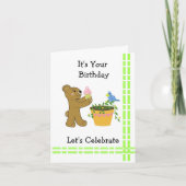 小さなクマとアイスクリームコーン カード (正面)