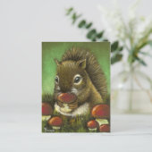 小さなクマとキノコ ポストカード (スタンド正面)