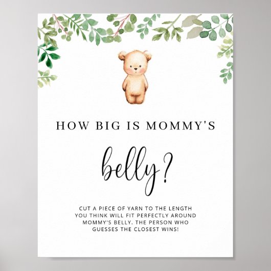 小さなクマどのくらい大きいママの腹ゲーム ポスター (正面)