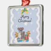 小さなクマのクリスマスの装飾 メタルオーナメント (左)