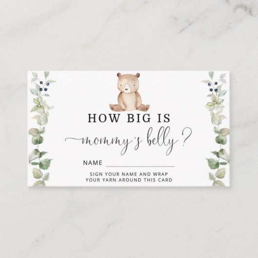 小さなクマのユーカリどのように大きなママの腹 エンクロージャーカード (正面)
