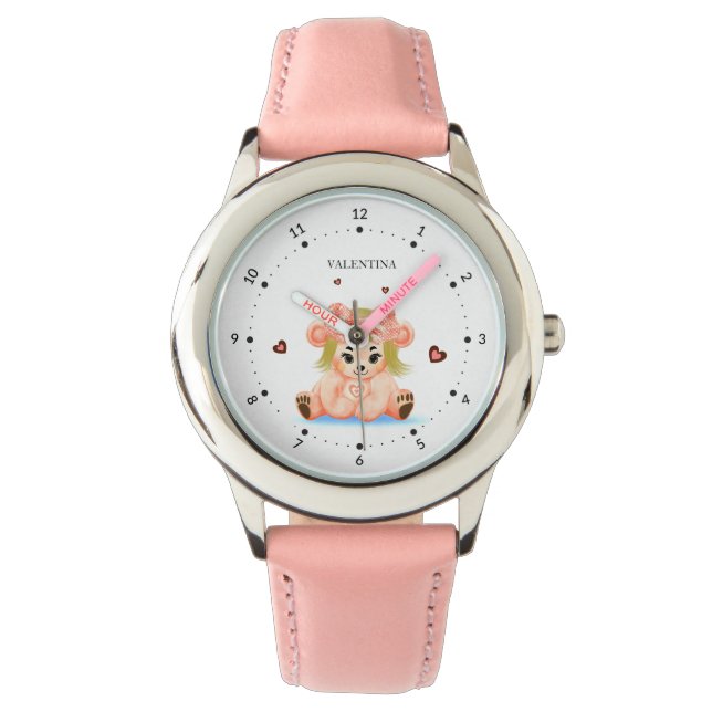 小さなクマの女の子 腕時計 (正面)