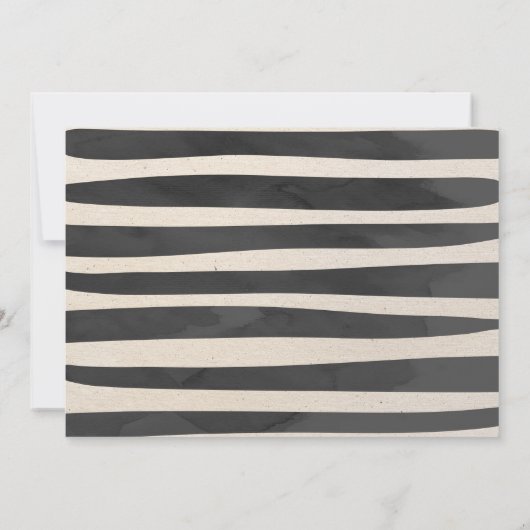 小さなクマの子どもが赤ちゃんシャワーを浴びる 招待状 (裏面)