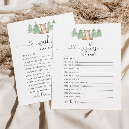 小さなクマの森の木々はベビーカードを願う