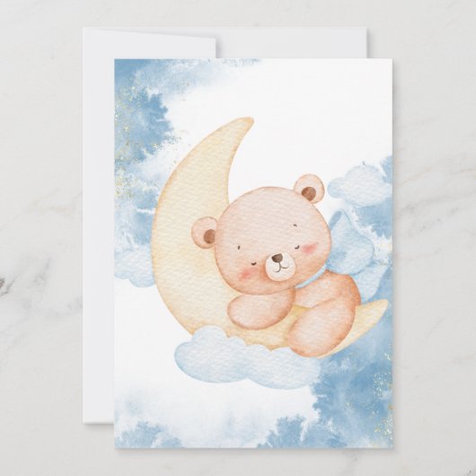 小さなクマの歓迎会への招待 招待状 (裏面)