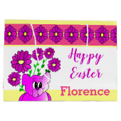 小さなクマの花 ラージペーパーバッグ (裏面)