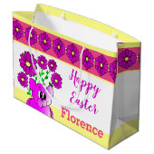 小さなクマの花 ラージペーパーバッグ (裏面アングル)