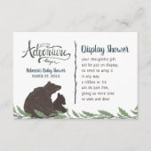 小さなクマ素朴ディスプレイシャワーなしギフトラップ エンクロージャーカード (正面)