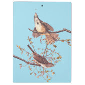 小さなクモを持つオードボンソングスパロー クリップボード (裏面)