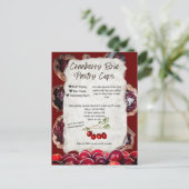 小さなクランベリーペストリー前菜はがき ポストカード (スタンド正面)