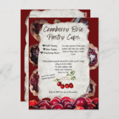 小さなクランベリーペストリー前菜はがき ポストカード (正面/裏面)