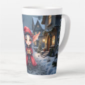小さなクリスマスの使い カフェラテマグ (右アングル)