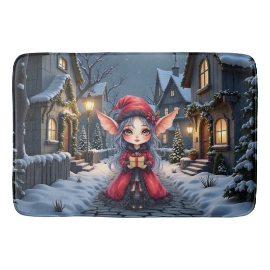 小さなクリスマスの使い バスマット (正面)