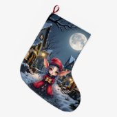 小さなクリスマスの使い  ラージクリスマスストッキング (正面 (吊り時))