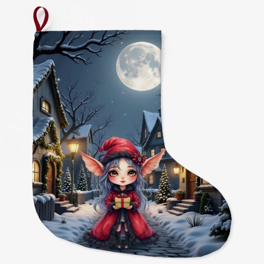 小さなクリスマスの使い  ラージクリスマスストッキング (正面)