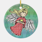 小さなクリスマスの天使のオーナメント セラミックオーナメント (裏面)