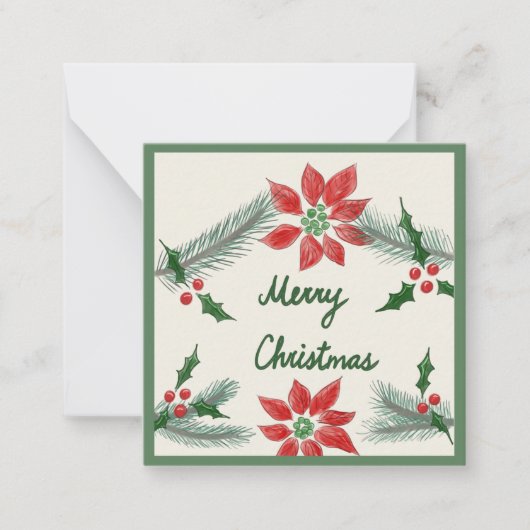 小さなクリスマスカード ノートカード (正面)